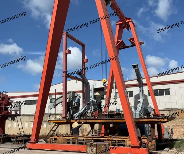 dekmachines aan boord van het schip